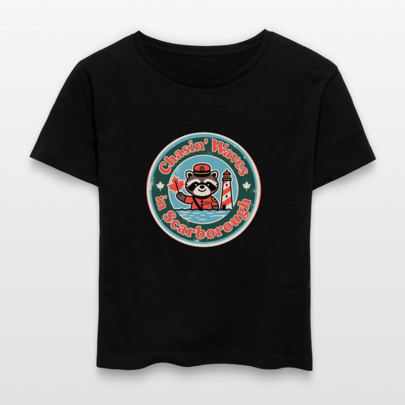 Retro Scarborough Raccoon Waves