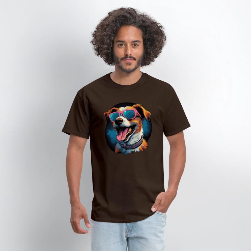 Retro Wave Jack Russel Terrier Dog Shirt