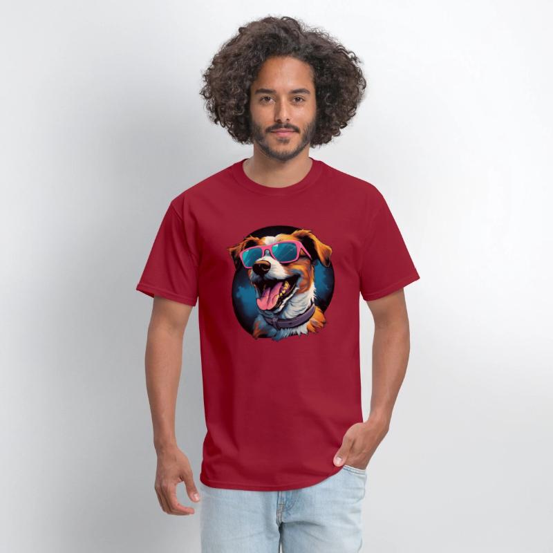 Retro Wave Jack Russel Terrier Dog Shirt