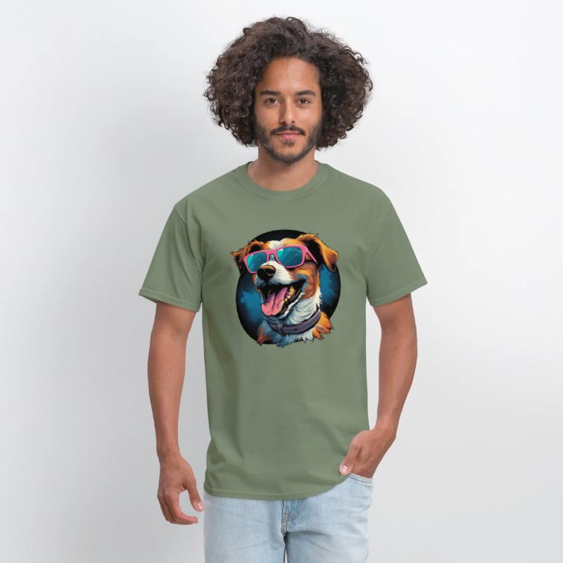 Retro Wave Jack Russel Terrier Dog Shirt