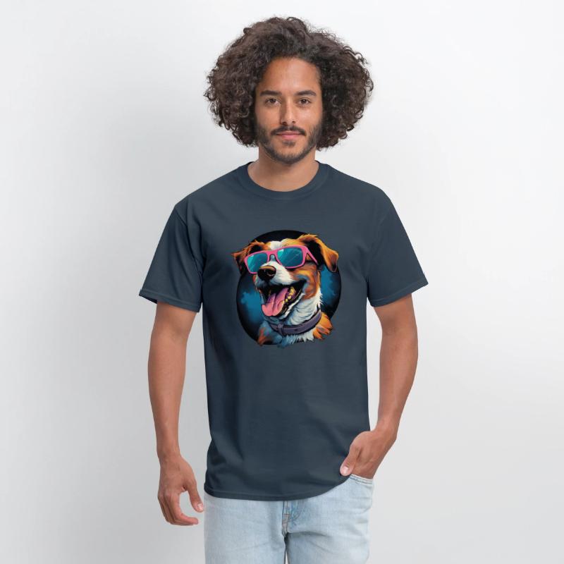 Retro Wave Jack Russel Terrier Dog Shirt