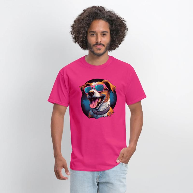 Retro Wave Jack Russel Terrier Dog Shirt