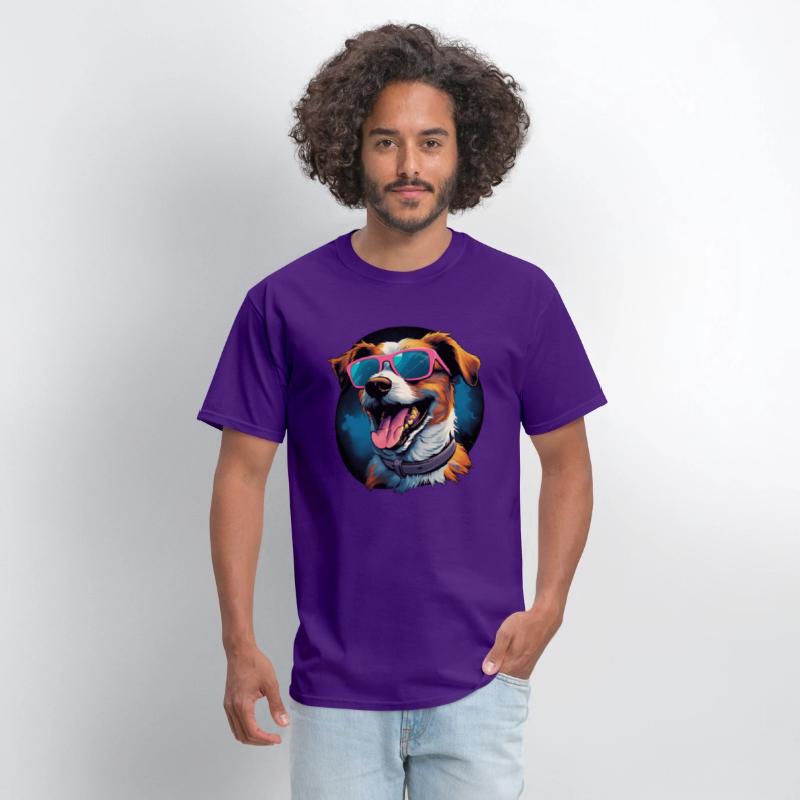Retro Wave Jack Russel Terrier Dog Shirt