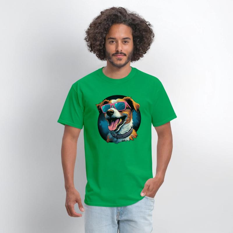 Retro Wave Jack Russel Terrier Dog Shirt