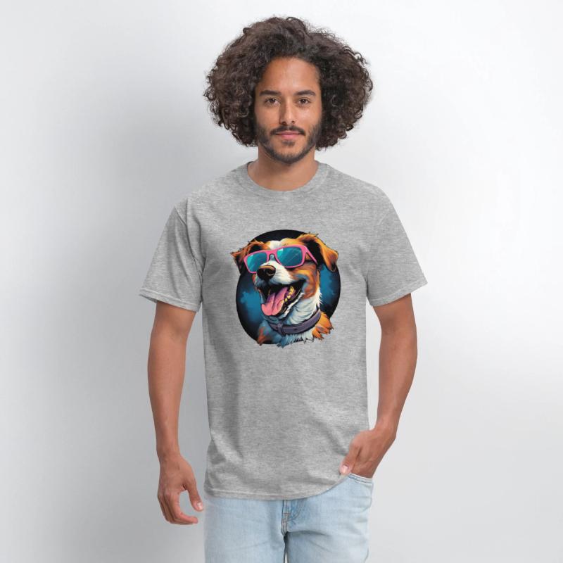 Retro Wave Jack Russel Terrier Dog Shirt