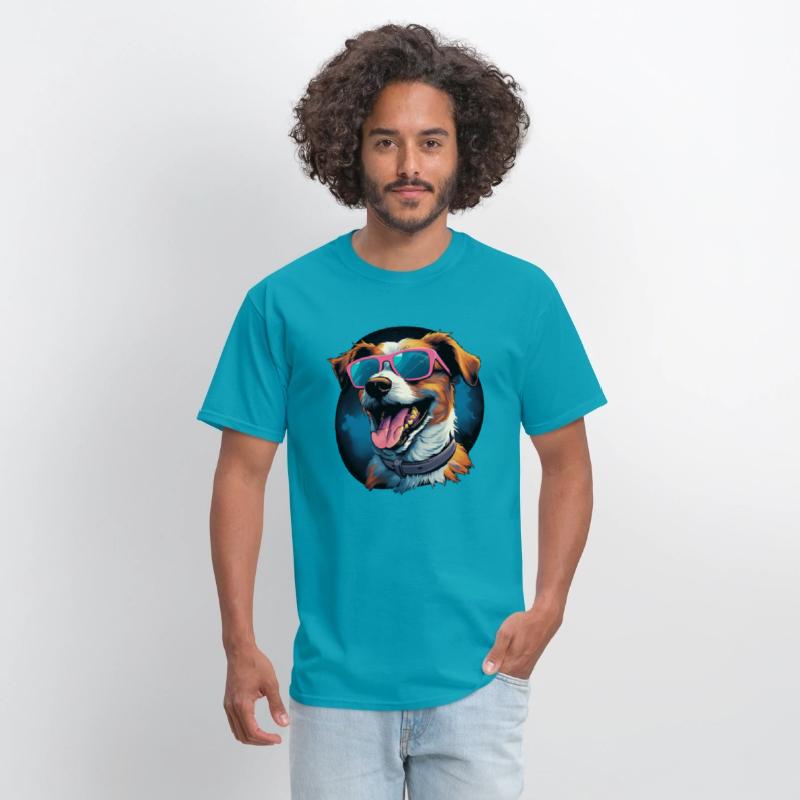 Retro Wave Jack Russel Terrier Dog Shirt