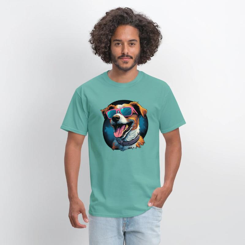 Retro Wave Jack Russel Terrier Dog Shirt