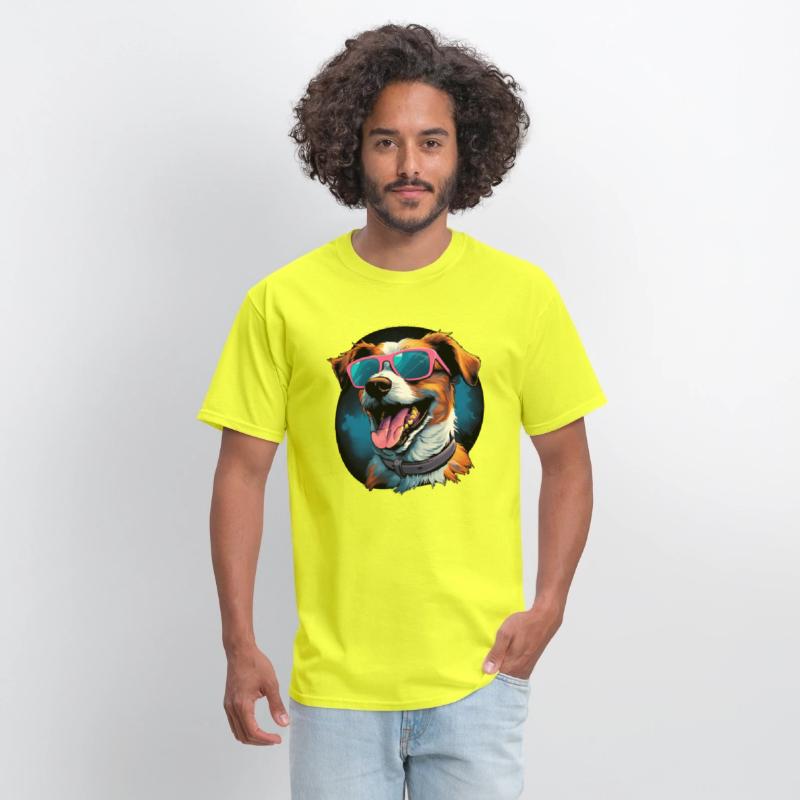 Retro Wave Jack Russel Terrier Dog Shirt