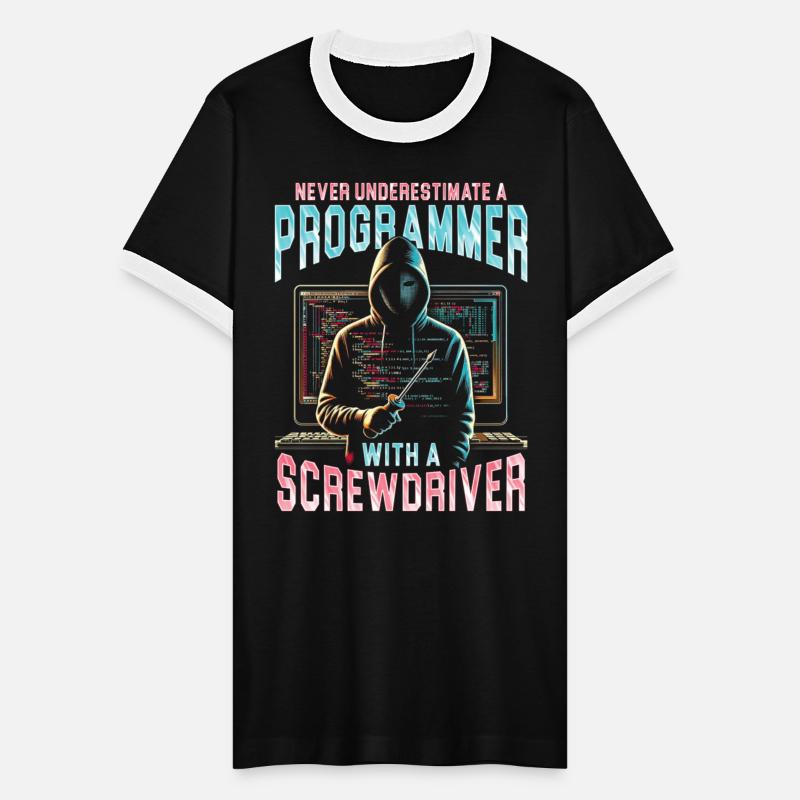 Robotics Engineer Programmer With A Screwdrive