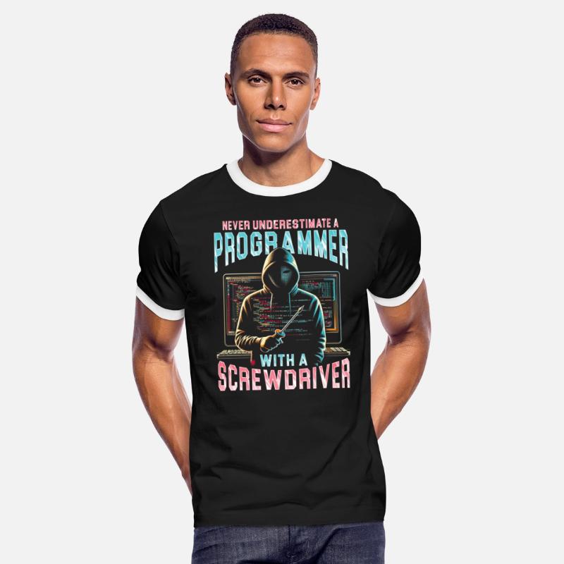 Robotics Engineer Programmer With A Screwdrive