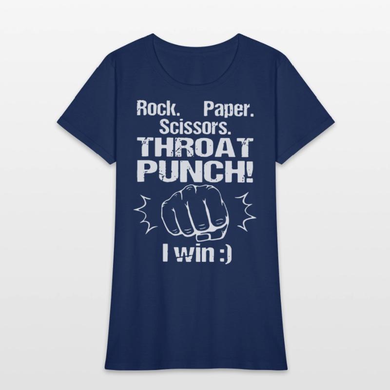 rock paper scissors throat punch I win rock