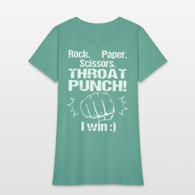 rock paper scissors throat punch I win rock