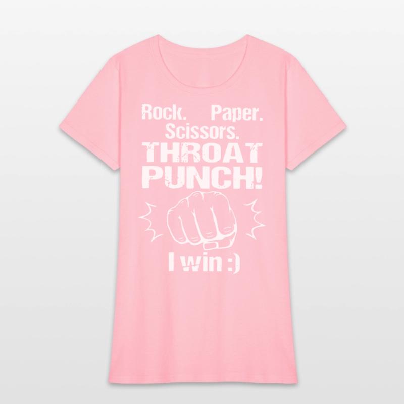 rock paper scissors throat punch I win rock