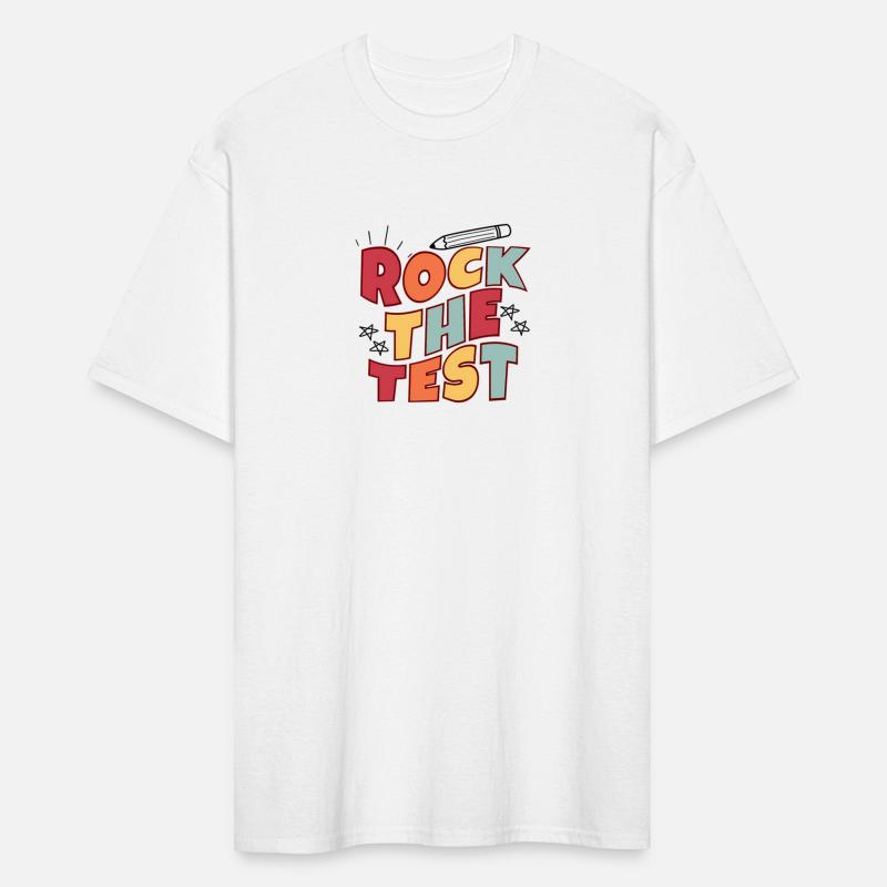 Rock The Test Testing Day Retro Motivational Teach