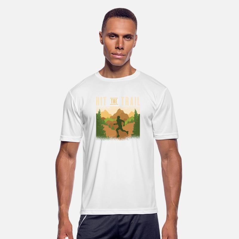 Running in Woods Trail Running Runner Jogging