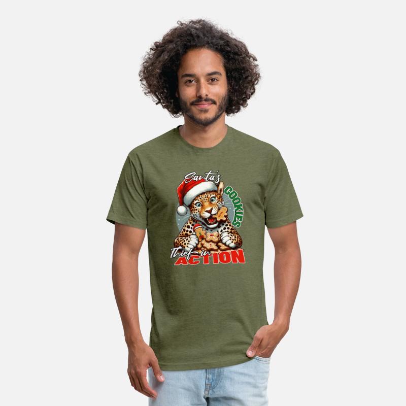 Santa’s Cookie Thief in Action! Leopard T-Shirt