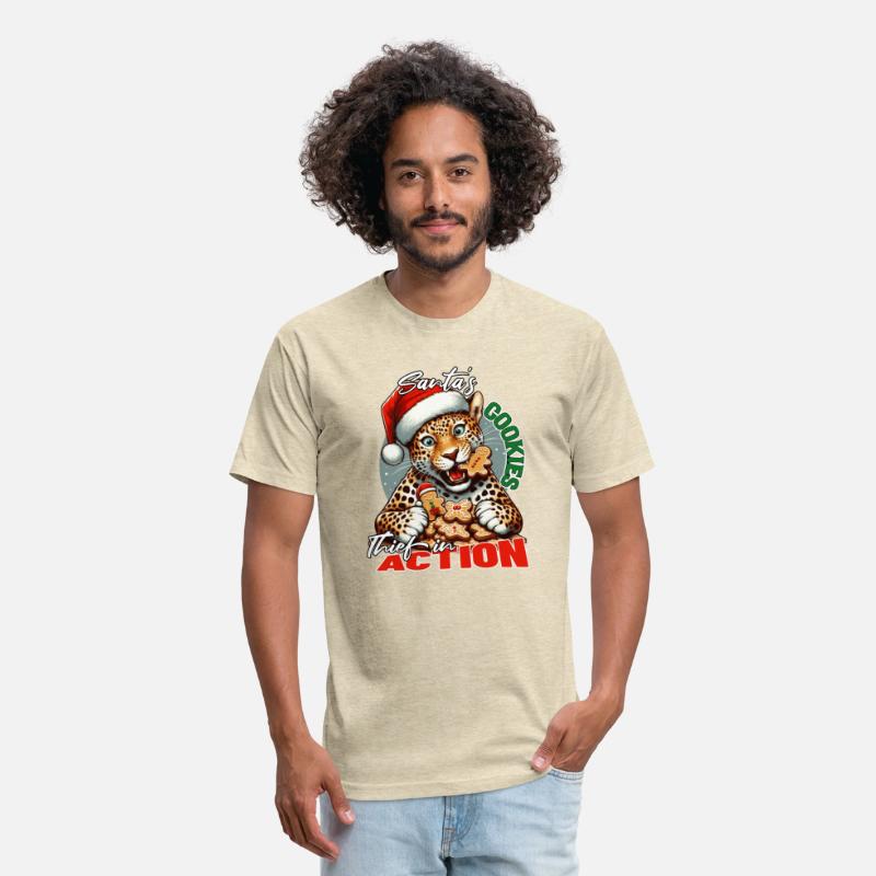 Santa’s Cookie Thief in Action! Leopard T-Shirt