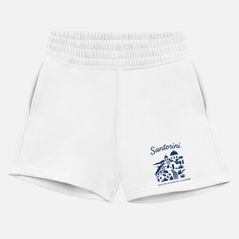 Santorini Sunset Silhouette Design