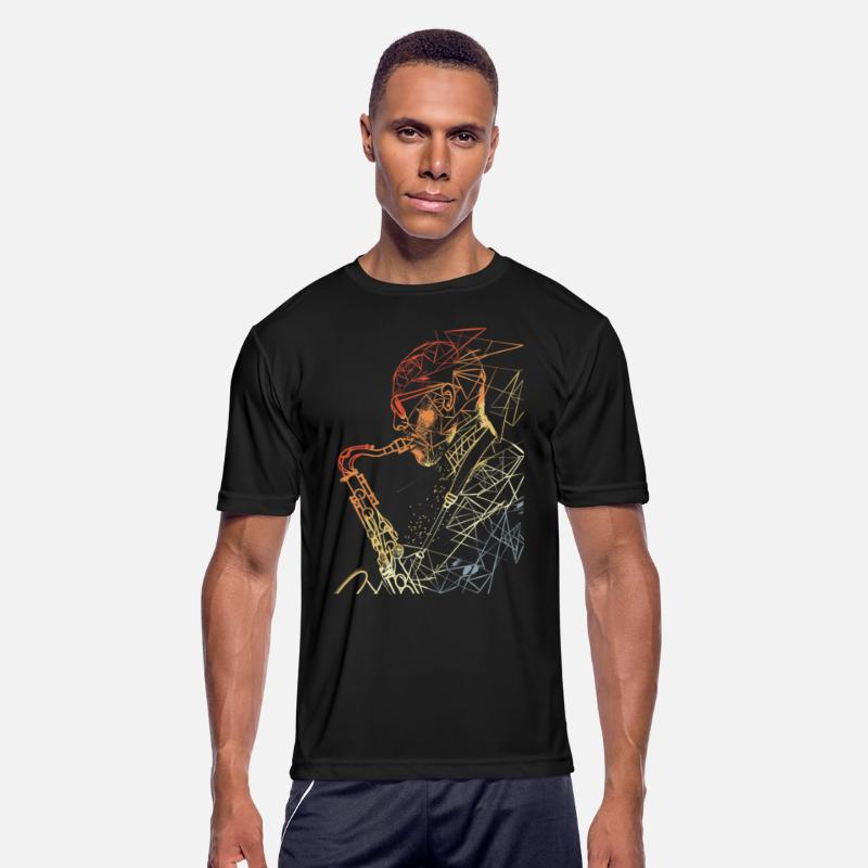 Saxophone Guy Line Art Retro Style