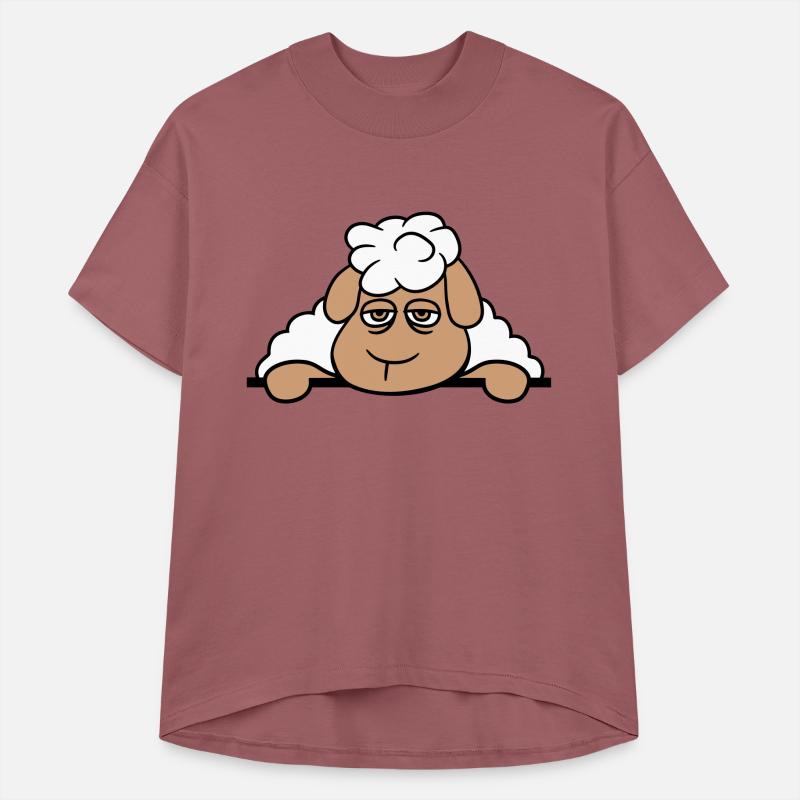 Sheep Tired Bored Behind Fence Wall Sign Looking