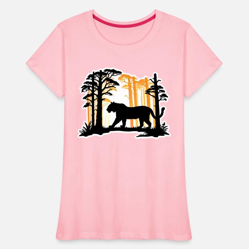 Silhouette Tiger in The Woods