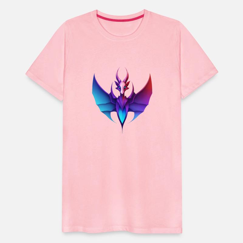 simple symmetrical dragon logo with purple