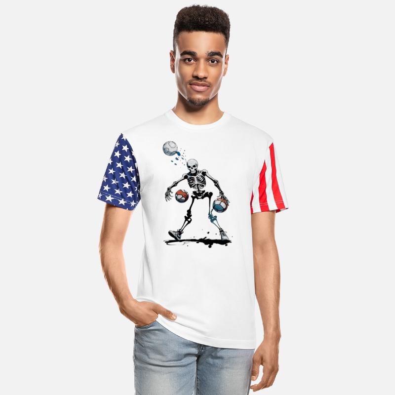 Skeleton playing football Halloween