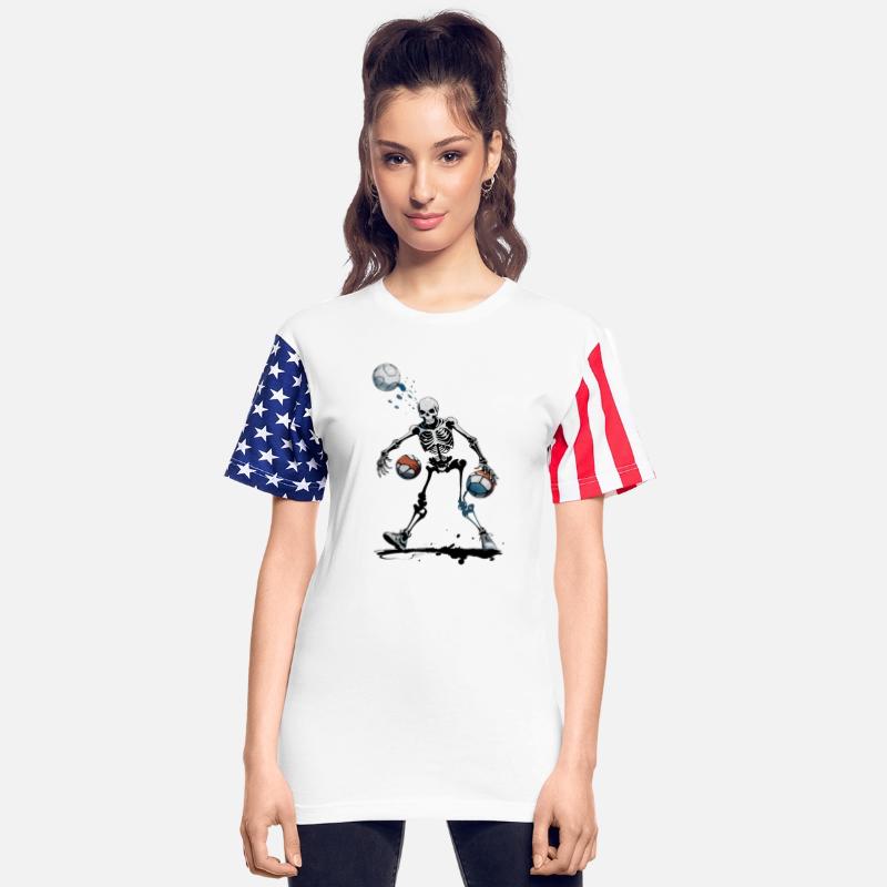 Skeleton playing football Halloween