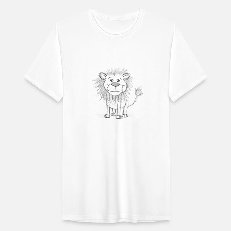 Smiling Cartoon Lion With a Shaggy Mane and Friend