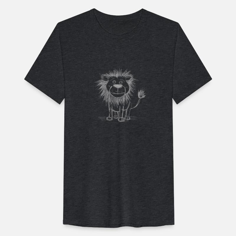 Smiling Cartoon Lion With a Shaggy Mane and Friend