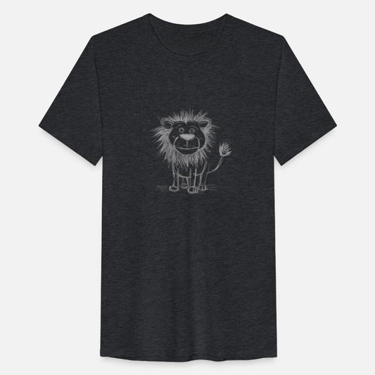 Smiling Cartoon Lion With a Shaggy Mane and Friend