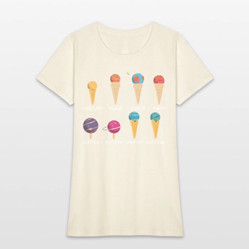Solar System Planet Ice Cream Stem Space