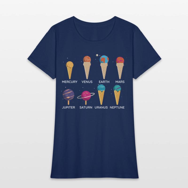 Solar System Planet Ice Cream Stem Space