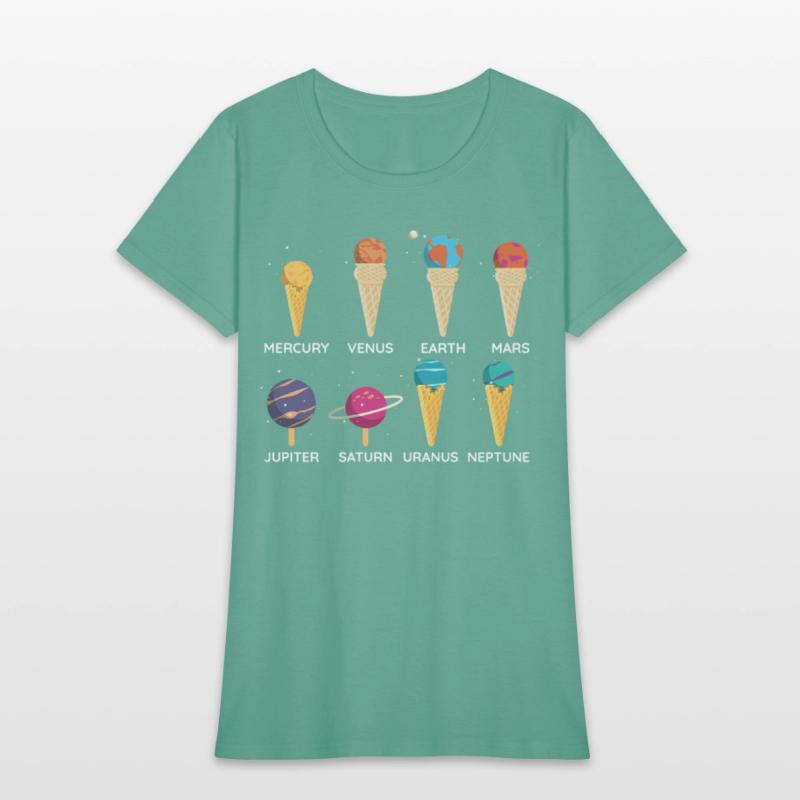Solar System Planet Ice Cream Stem Space