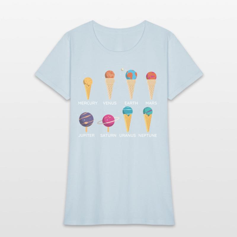 Solar System Planet Ice Cream Stem Space