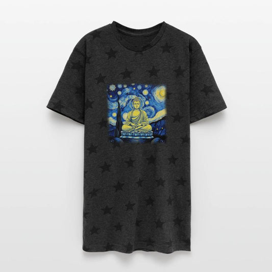 Starry Night Buddha Zen Art Inspired by Van Gogh