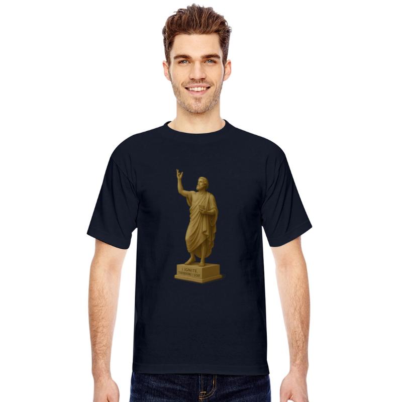 Statue of Jesus Christ Holding Phone