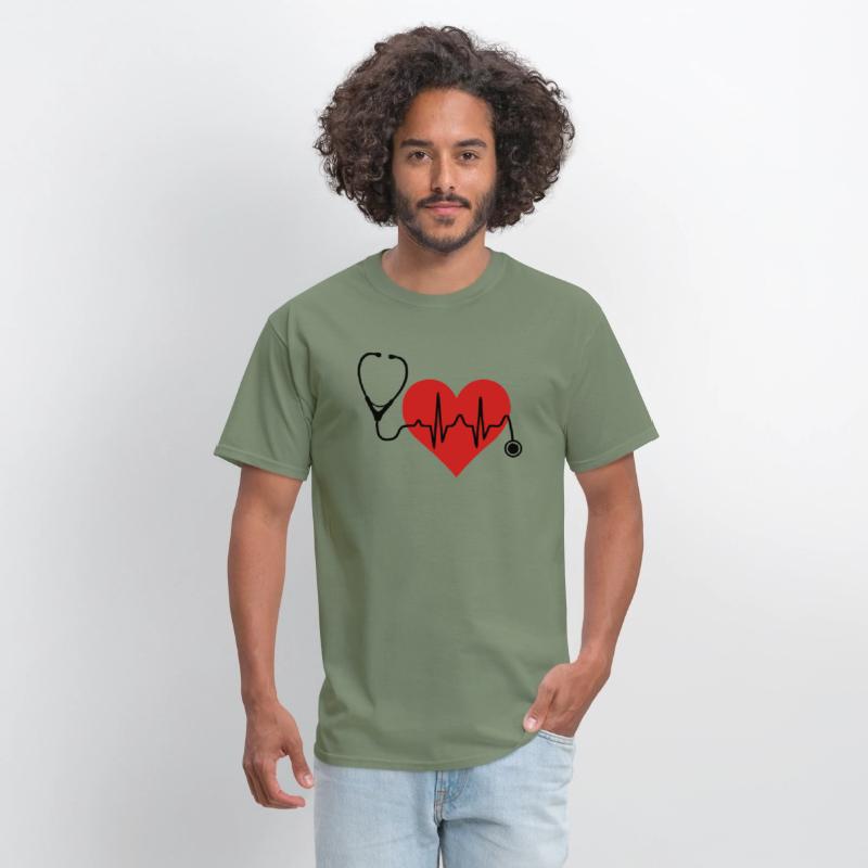 Stethoscope Heartbeat Heart T Shirt