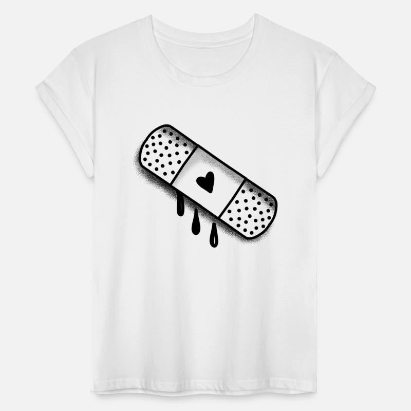 Sticking plaster bandaid with a love heart