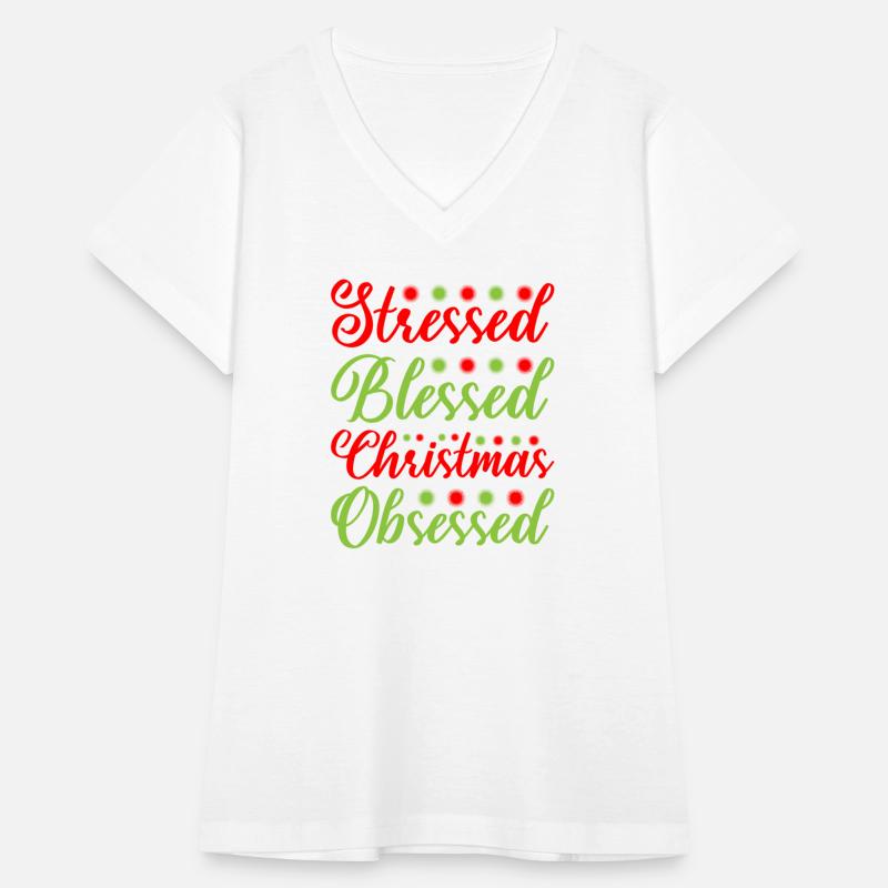 Stressed Blessed Christmas Obsessed Xmas Festive