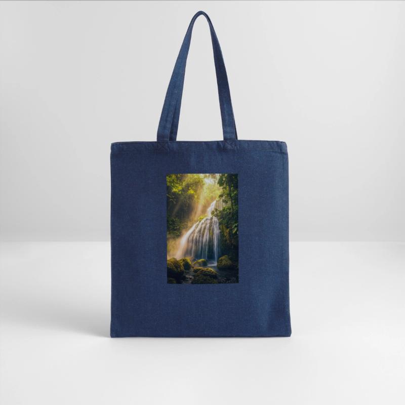 Sunlit Cascade in Rainforest