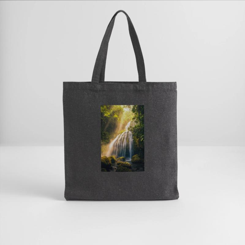 Sunlit Cascade in Rainforest