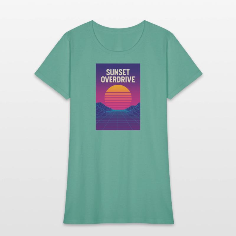 Sunset Overdrive – Vaporwave Summer Vibes Tee