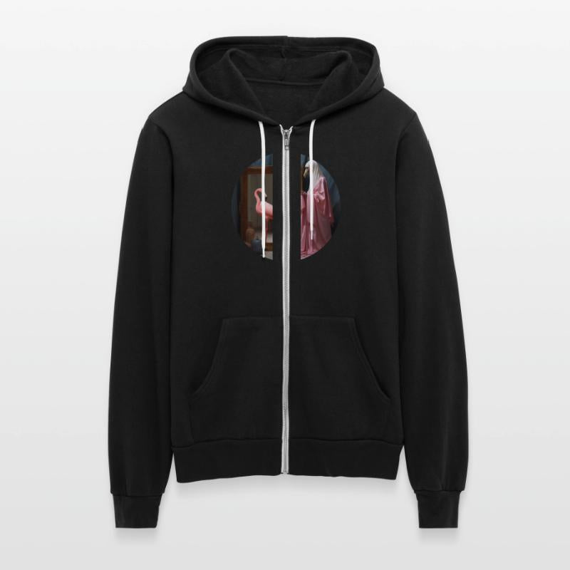 Surrealism Painting - Medieval Woman with Flamingo