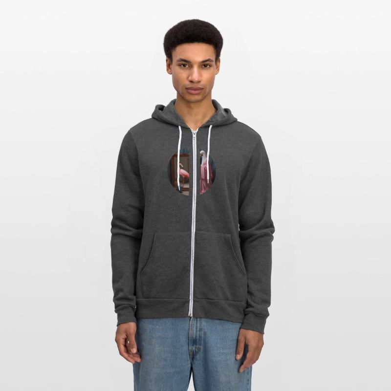 Surrealism Painting - Medieval Woman with Flamingo