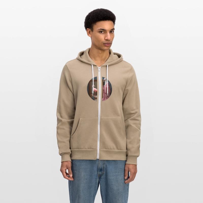 Surrealism Painting - Medieval Woman with Flamingo