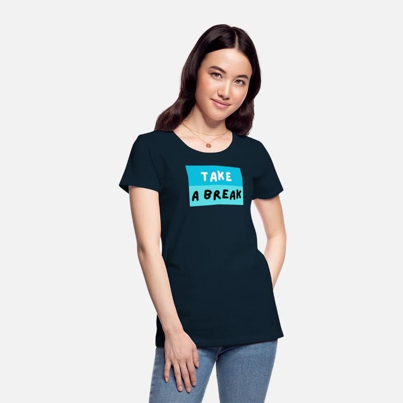 TAKE A BREAK – Playful Blue Motivational Text