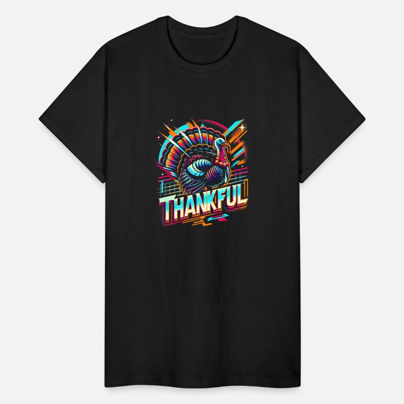 Thankful Retro Futuristic Turkey Thanksgiving