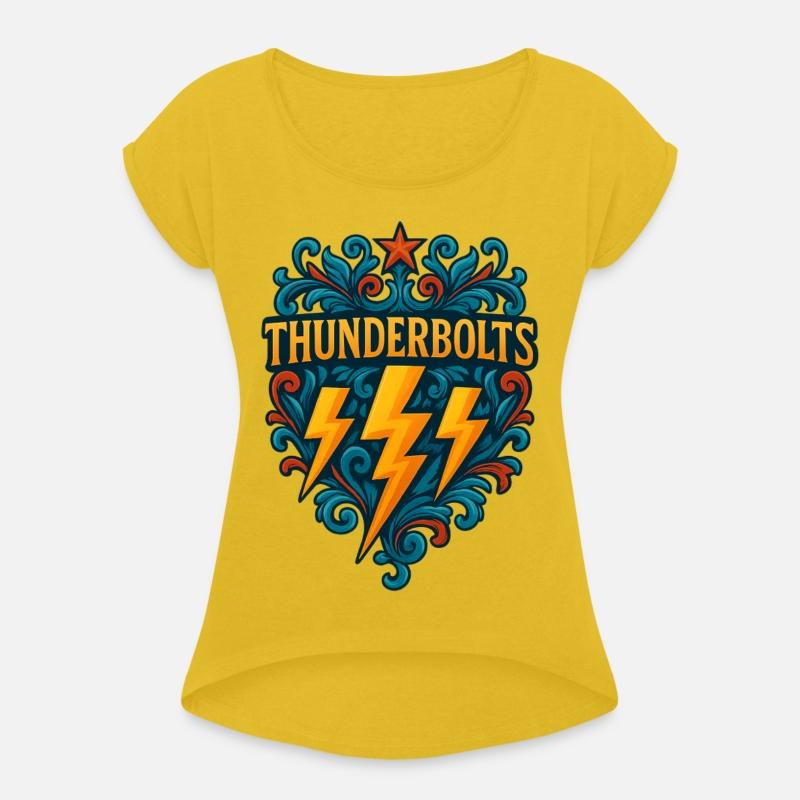 Thunderbolts Emblem – Bold Lightning Crest Graphic