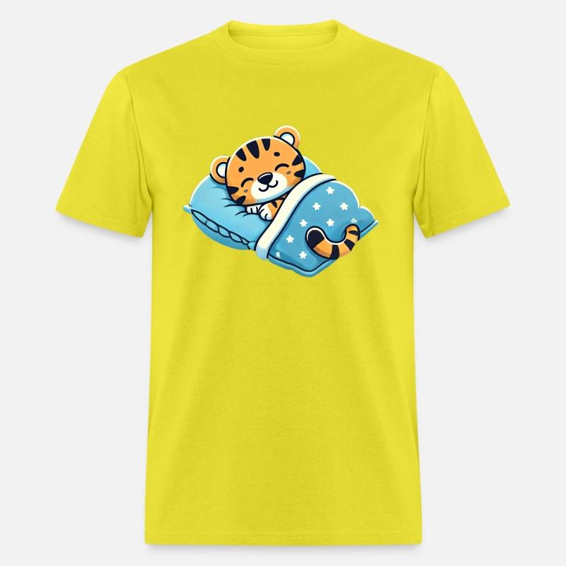 Tiger Sleeping In Bed At Night Time